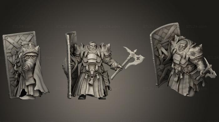 Figurines simple (Dwarf Warrior 1, STKPR_0393) 3D models for cnc
